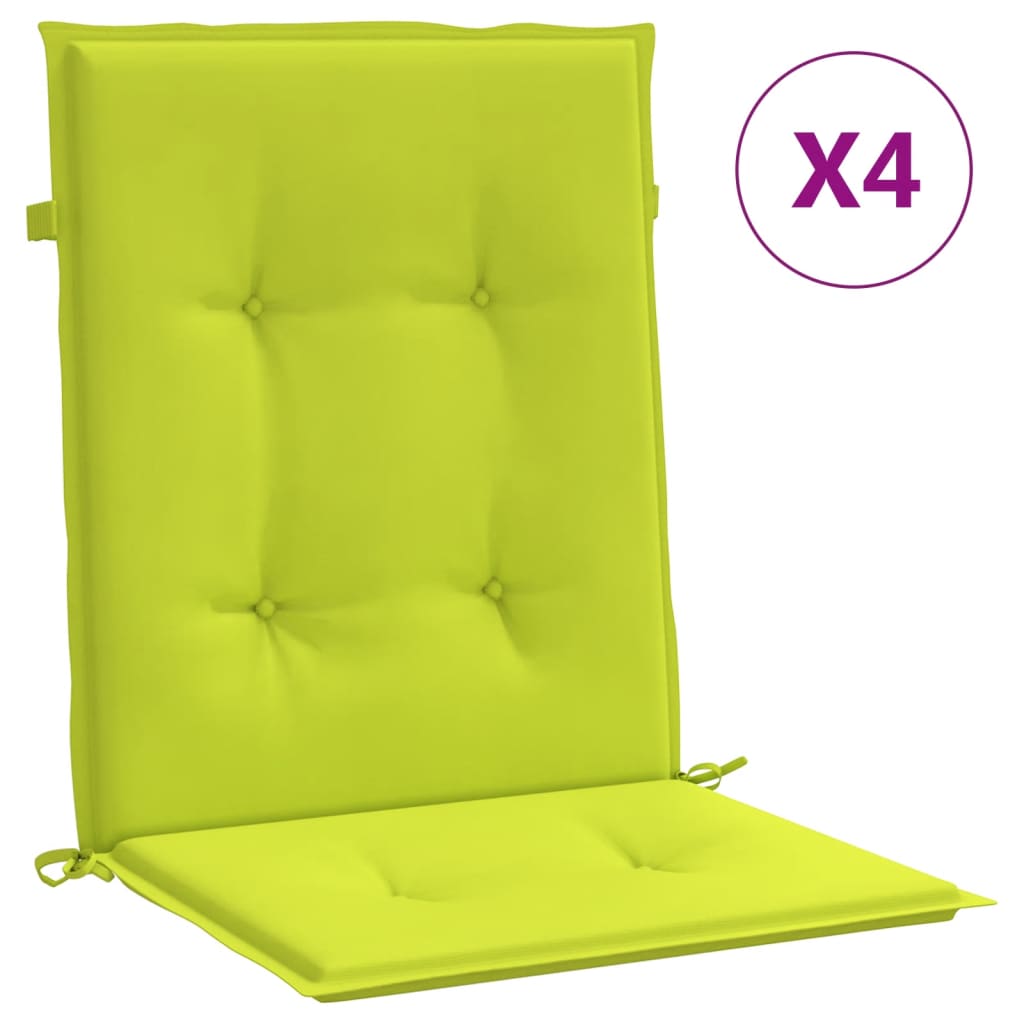 vidaXL Poduszki na krzesła ogrodowe, 4 szt., jasnozielone, 100x50x3 cm