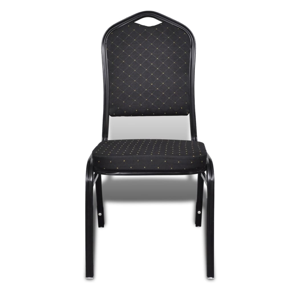 vidaXL Krzesła stołowe, 20 szt., czarne, obite tkaniną
