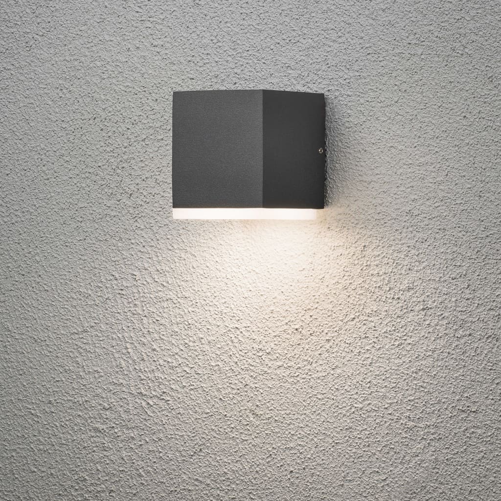 KONSTSMIDE Lampa ścienna LED Monza, 1 x 6 W, ciemnoszara