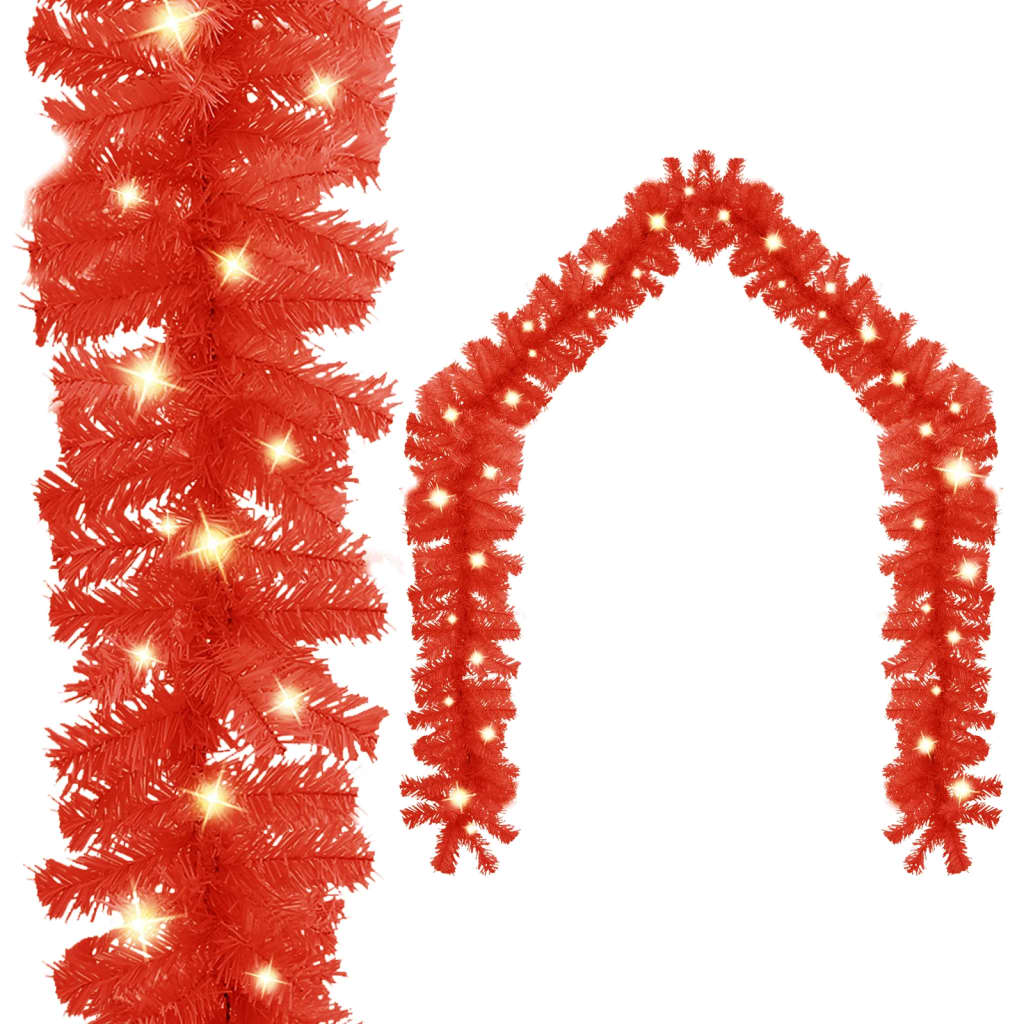 vidaXL Girlanda świąteczna z lampkami LED, 10 m, czerwona
