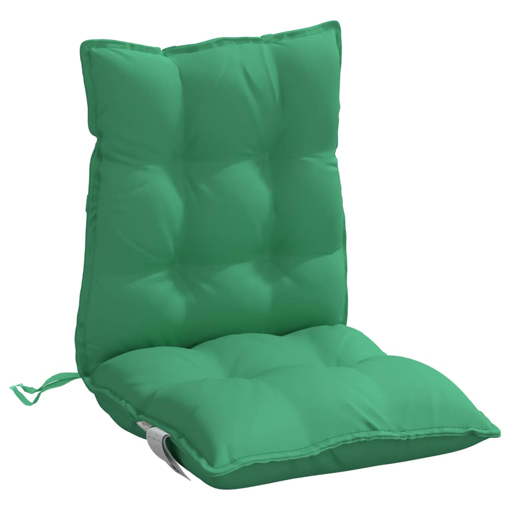 vidaXL Poduszki na krzesła z niskim oparciem, 4 szt., zielone