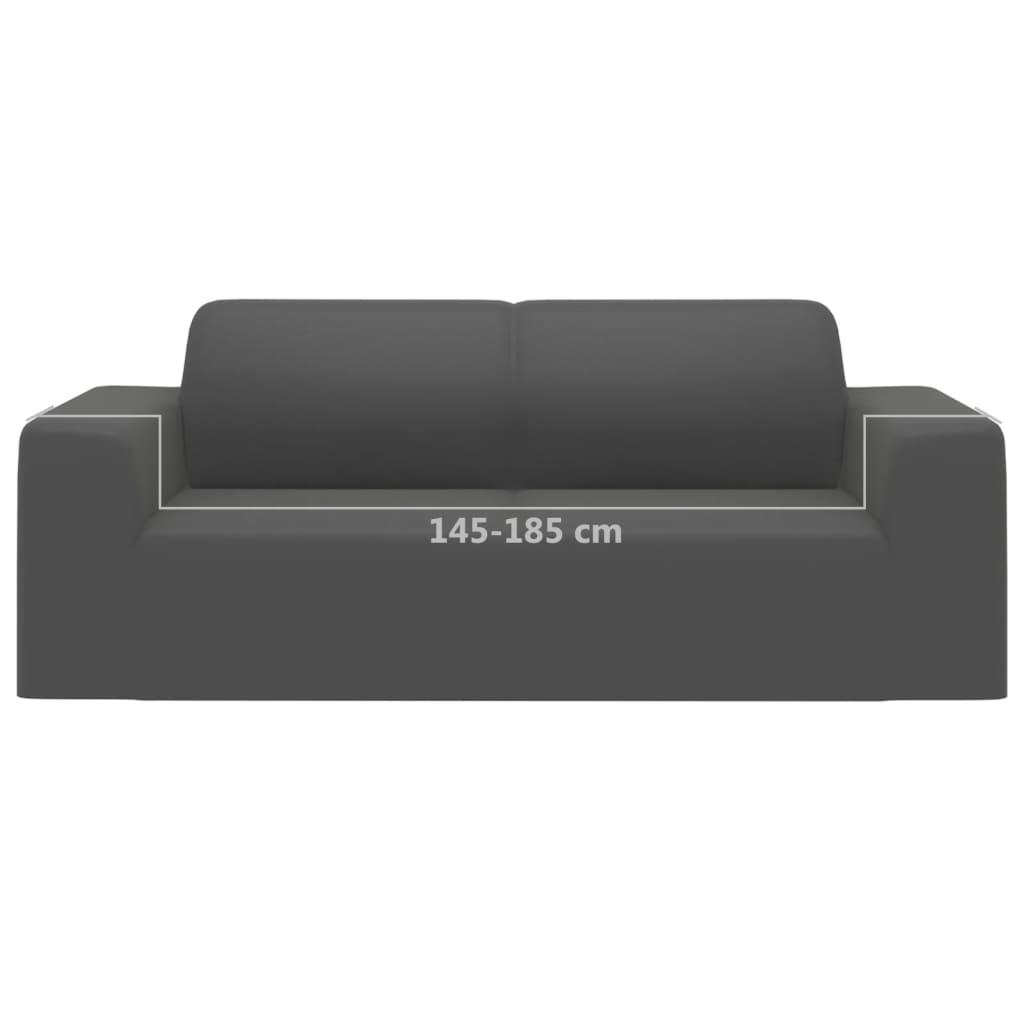 vidaXL Elastyczny pokrowiec na sofę 2-osobową, antracyt, dżersejowy