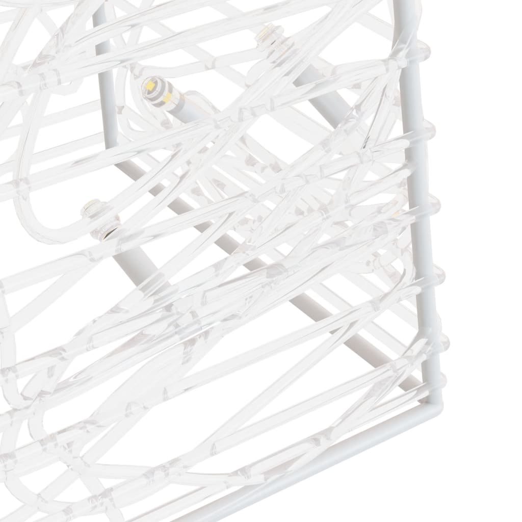 vidaXL Zestaw stożków dekoracyjnych, akryl, okrągłe, ciepłe białe LED