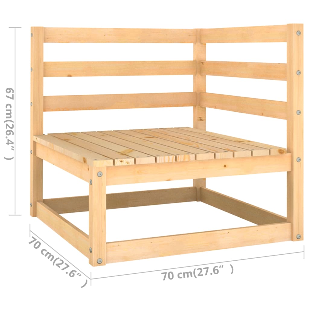 vidaXL 11-cz. zestaw mebli ogrodowych z poduszkami, drewno sosnowe