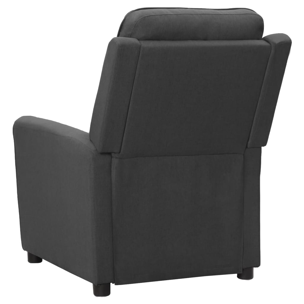 vidaXL Rozkładany fotel ułatwiający wstawanie, ciemnoszary, tkanina