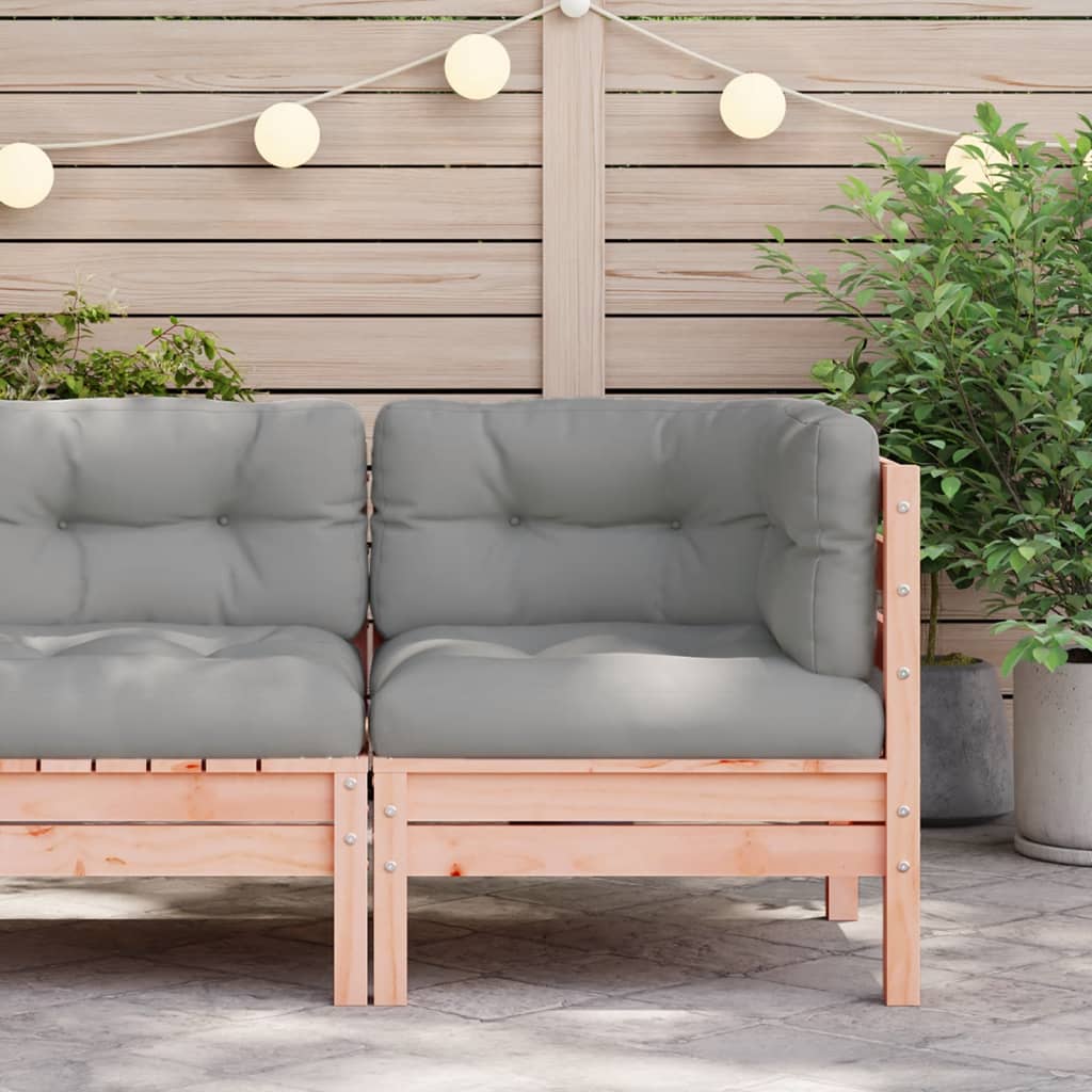 vidaXL Ogrodowa sofa narożna z poduszkami, lite drewno daglezjowe