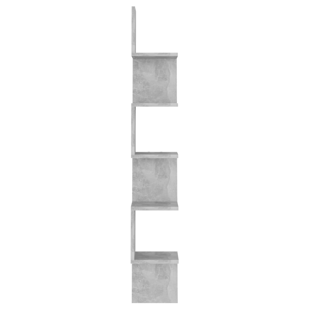 vidaXL Narożna półka ścienna, szarość betonu, 20x20x127,5 cm