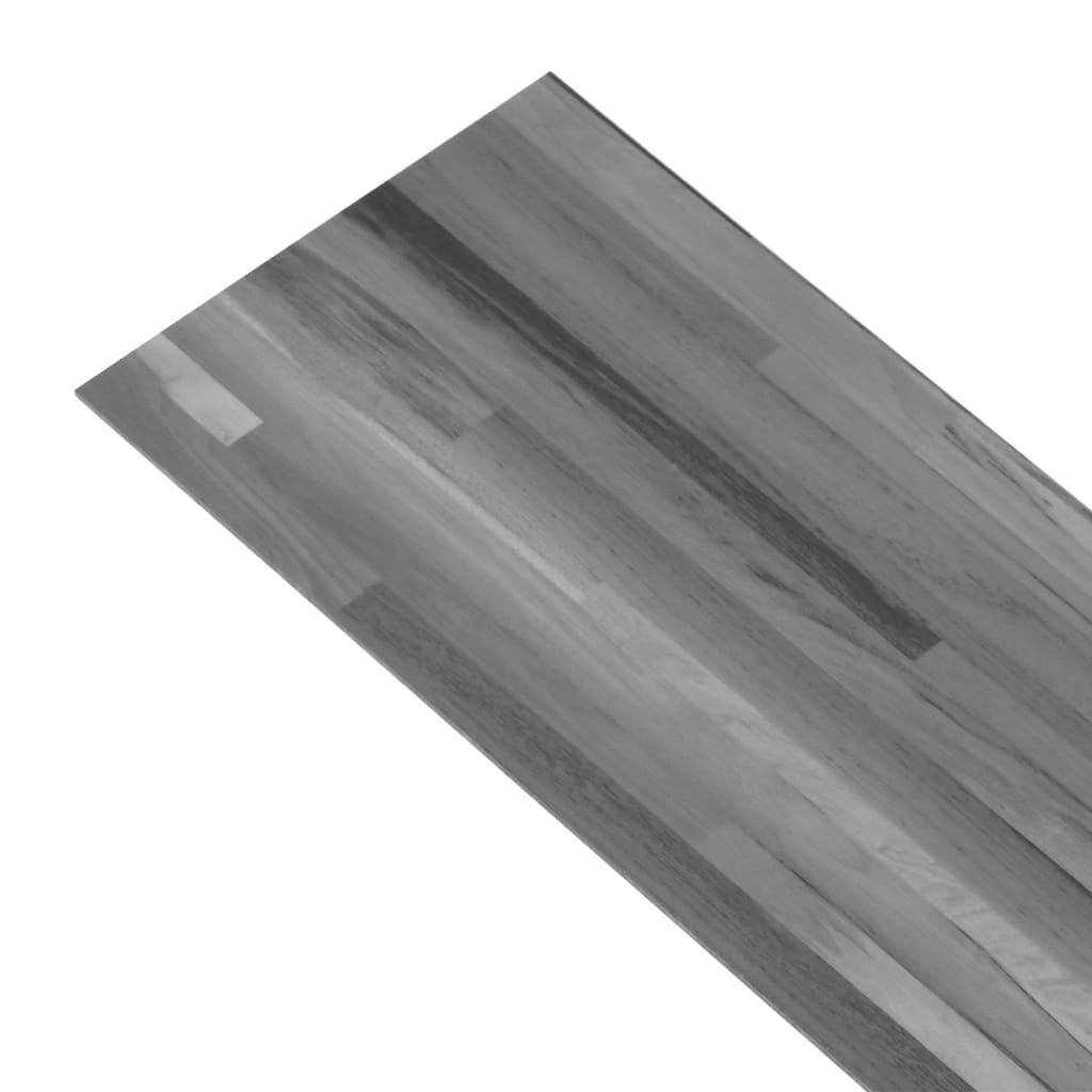 vidaXL Panele podłogowe PVC, 5,02 m², 2 mm, samoprzylepne, szare paski