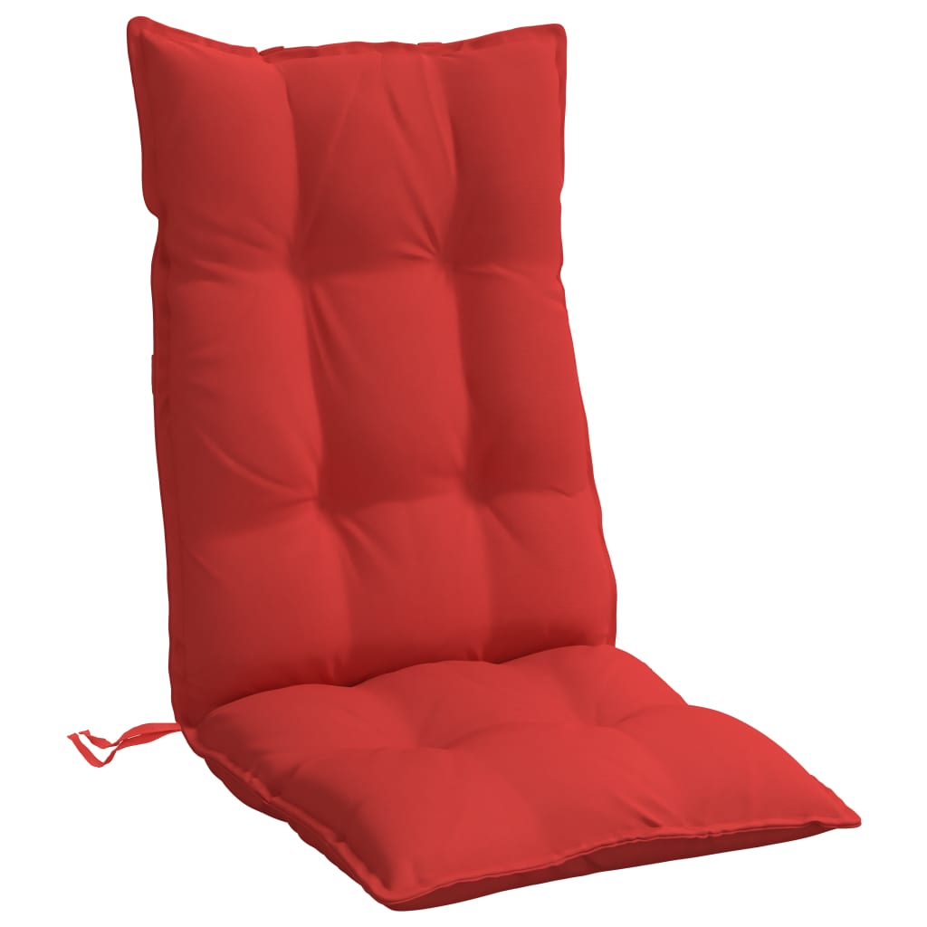 vidaXL Poduszki na krzesła z wysokim oparciem, 2 szt., czerwone