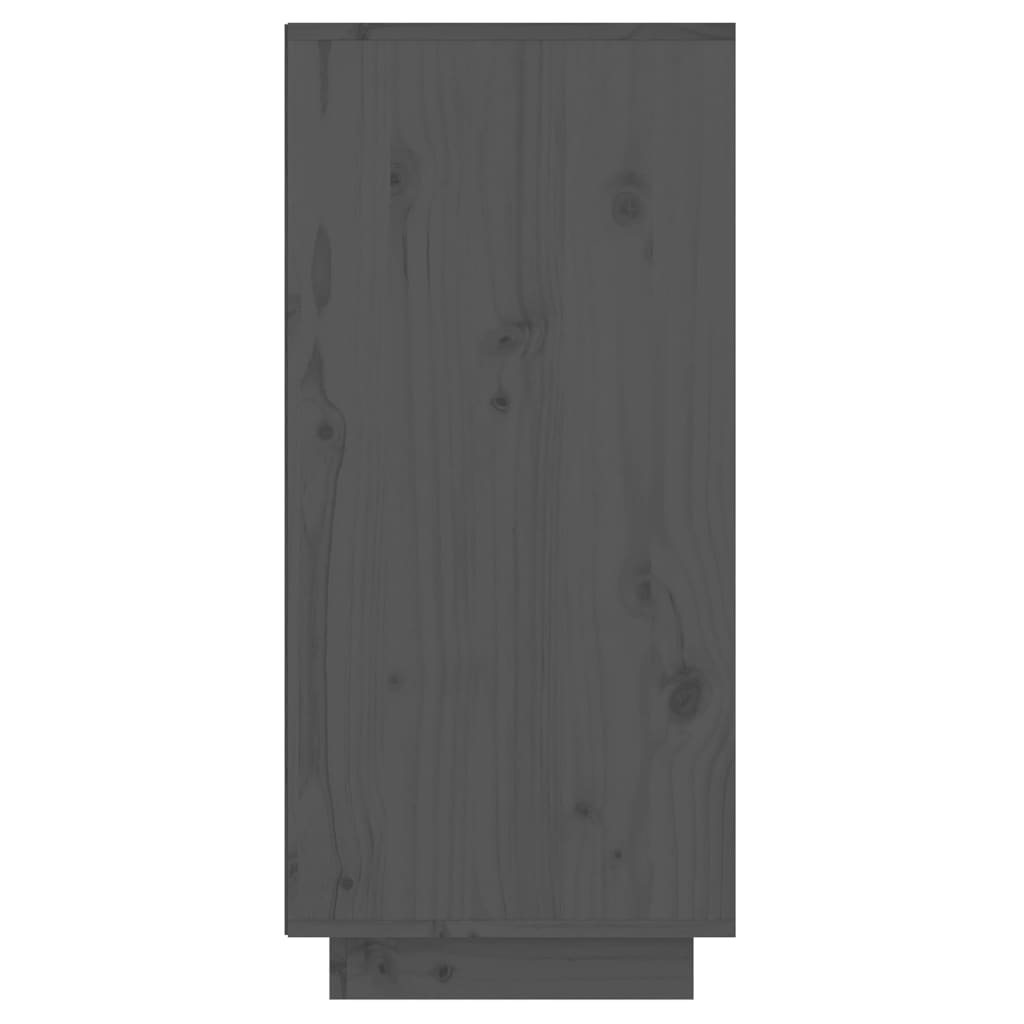 vidaXL Szafka, szara, 60x34x75 cm, lite drewno sosnowe