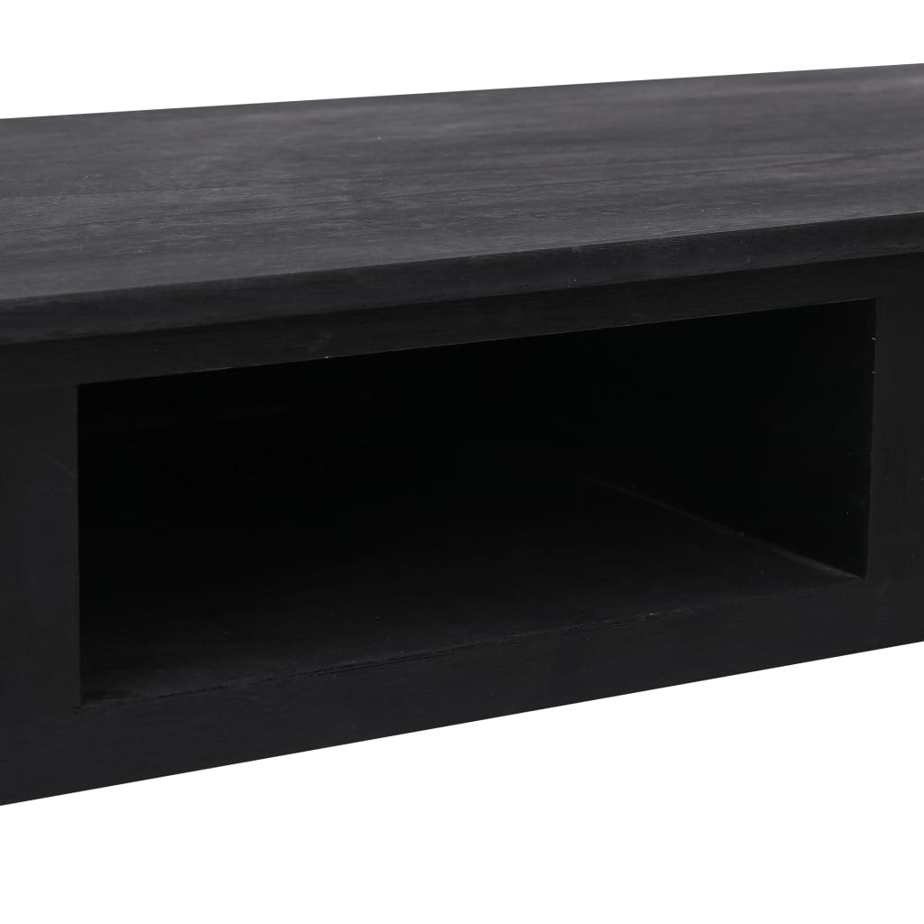 vidaXL Stolik konsola, czarny, 110 x 45 x 76 cm, drewniany