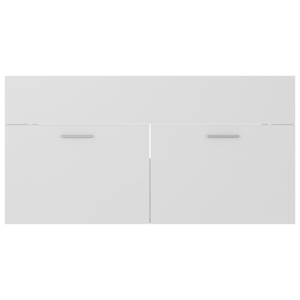 vidaXL Szafka pod umywalkę, biała, 90x38,5x46 cm, płyta wiórowa