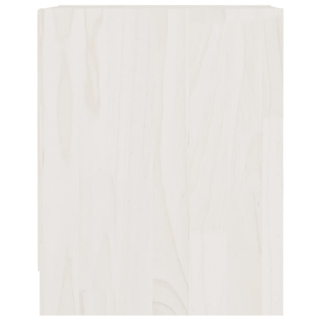 vidaXL Szafka nocna, biała, 35,5x33,5x41,5 cm, drewno sosnowe
