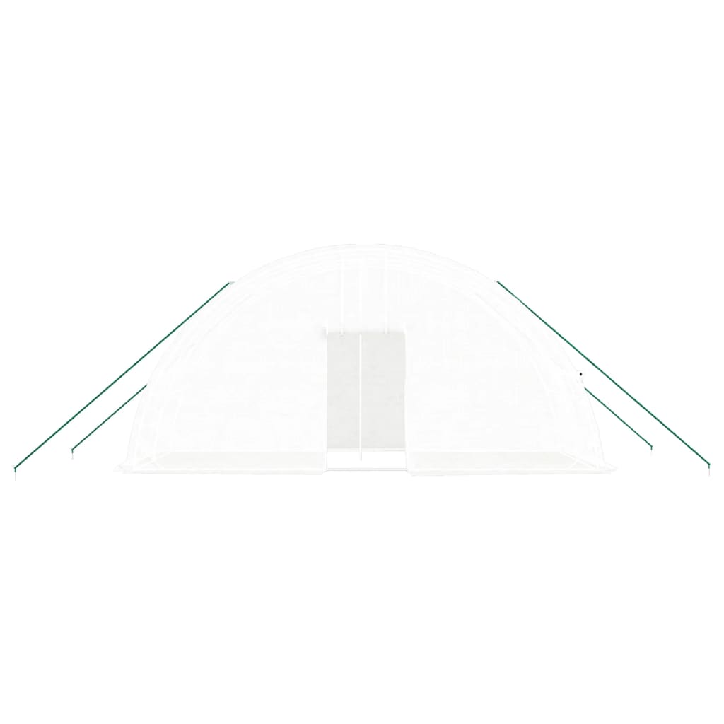 vidaXL Szklarnia ze stalową ramą, biała, 12 m², 6x2x2,85 m