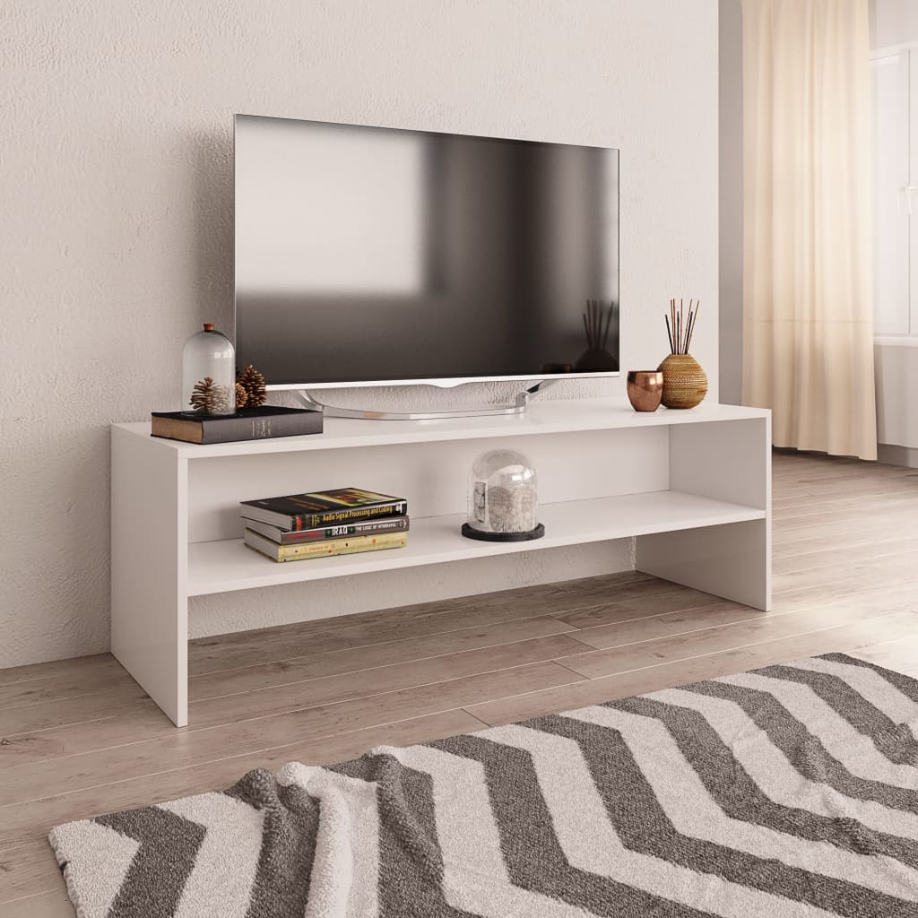 vidaXL Szafka pod TV, biała, 120x40x40 cm, materiał drewnopochodny