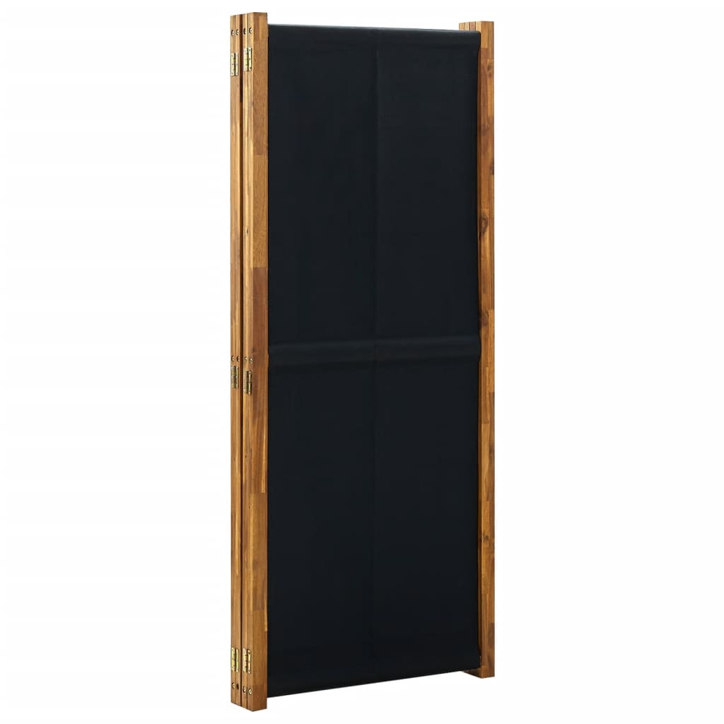 vidaXL Parawan 4-panelowy, czarny, 280 x 170 cm