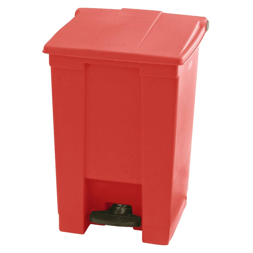 Rubbermaid Klasyczny kosz na śmieci z pedałem, 45,4 L, czerwony