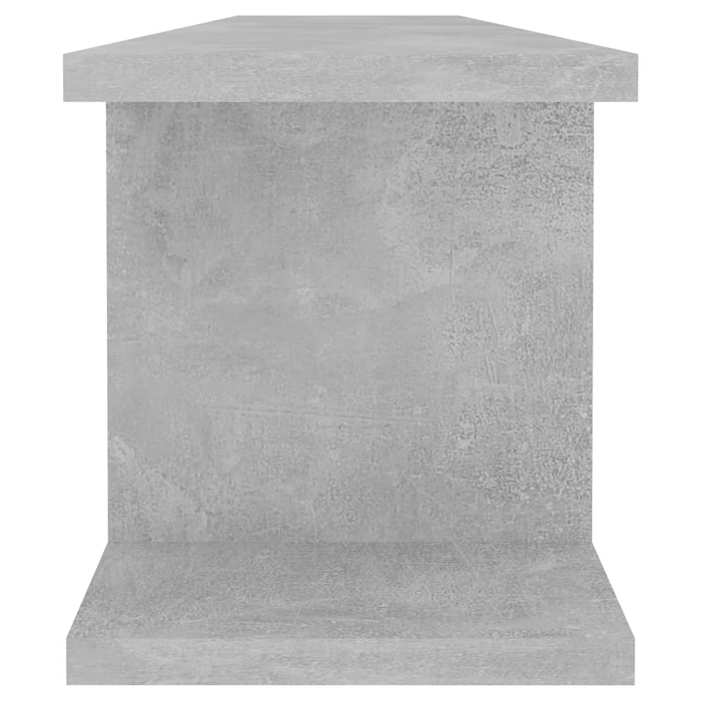 vidaXL Półki ścienne, 2 szt., szarość betonu, 90x18x20 cm, płyta