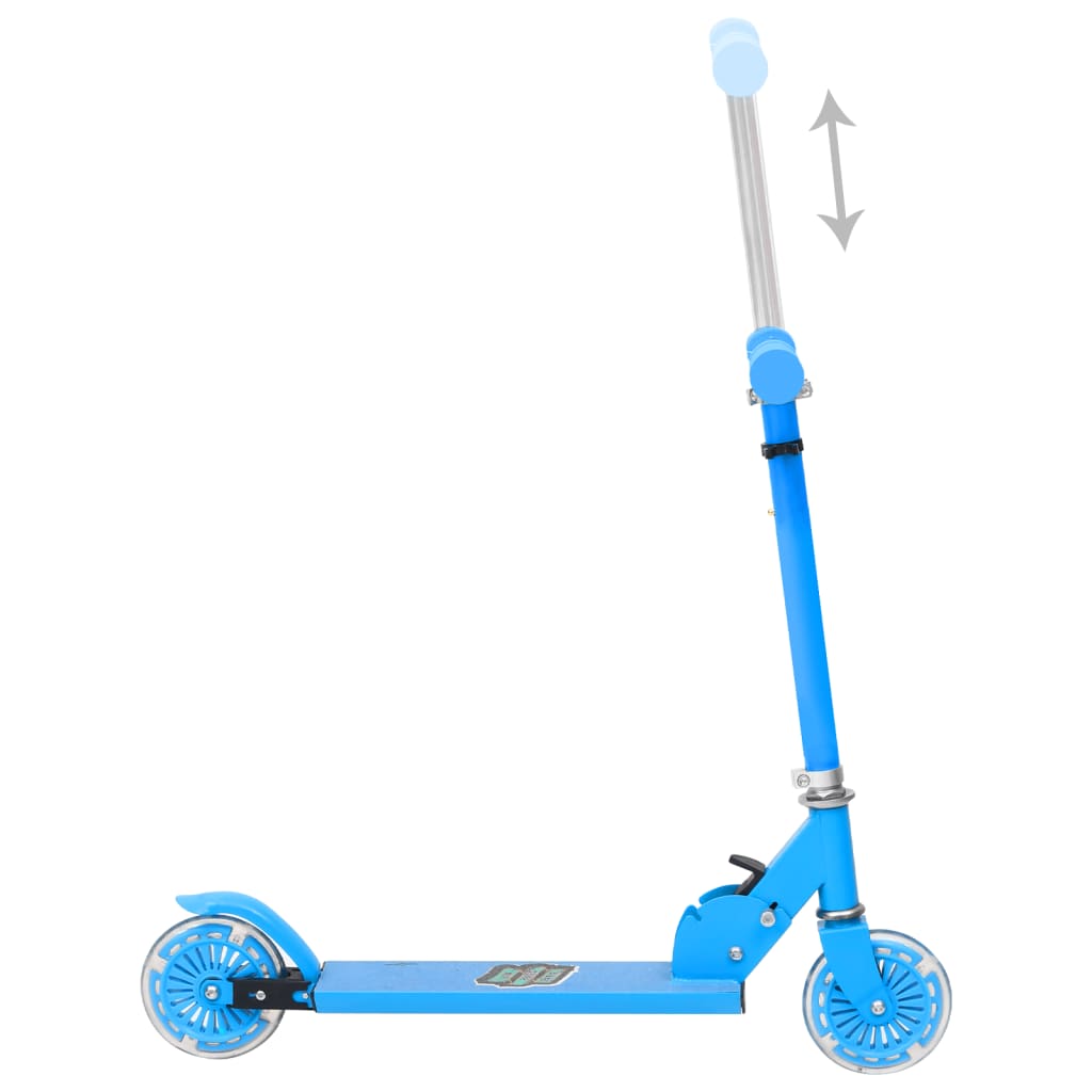 vidaXL 2-kołowa hulajnoga z regulacją kierownicy aluminiowa niebieska