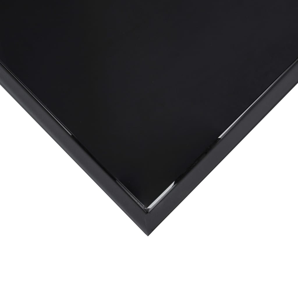 vidaXL Ogrodowy stół barowy, czarny, 110x60x110 cm, szkło hartowane