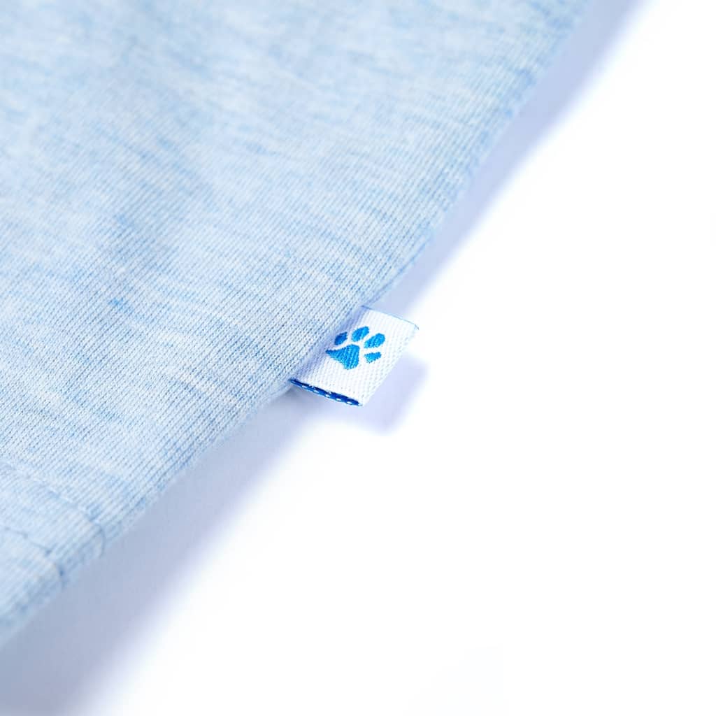 Koszulka dziecięca z krótkimi rękawami, jasnoniebieski melanż, 92