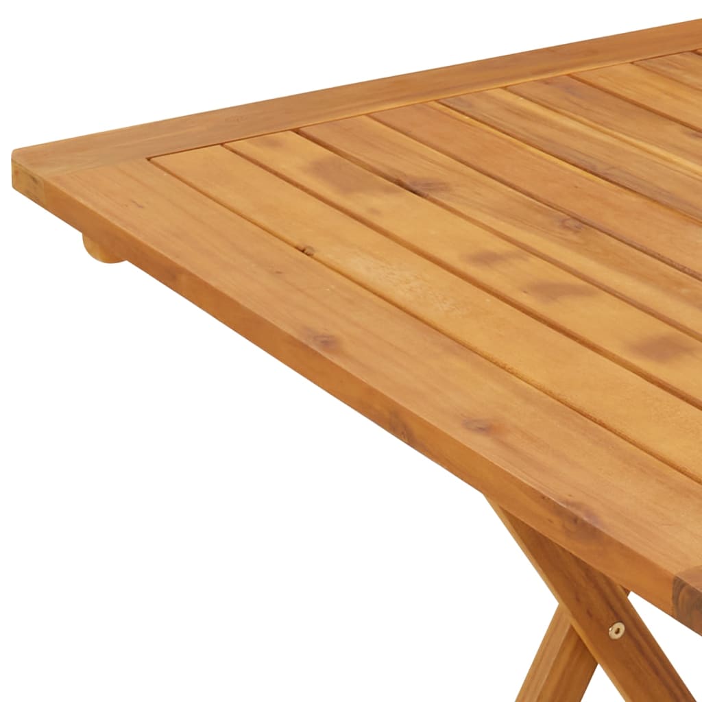 vidaXL Składany stół ogrodowy, 70 x 70 x 75 cm, lite drewno akacjowe