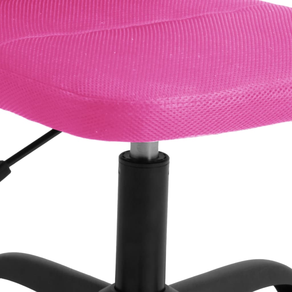 vidaXL Krzesło biurowe z regulowaną wysokością, różowe, z siatką