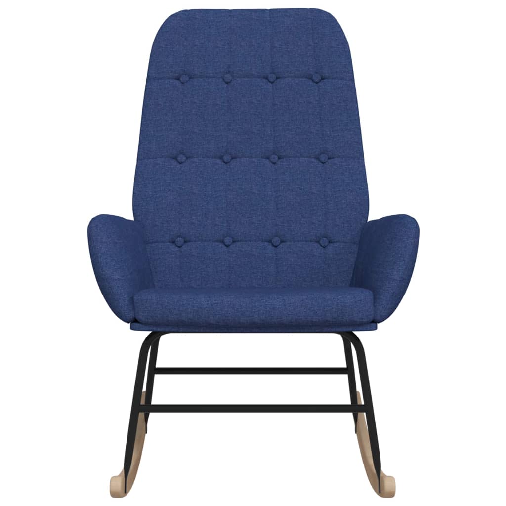 vidaXL Fotel bujany, niebieski, tapicerowany tkaniną