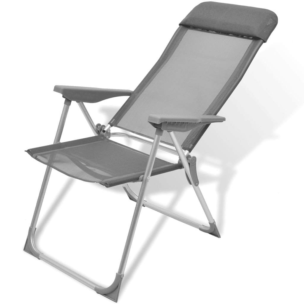 Składane aluminiowe krzesła - 2 szt