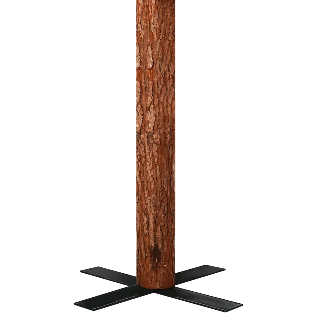 vidaXL Smukła choinka z lampkami i bombkami, zielona, 210 cm, PVC