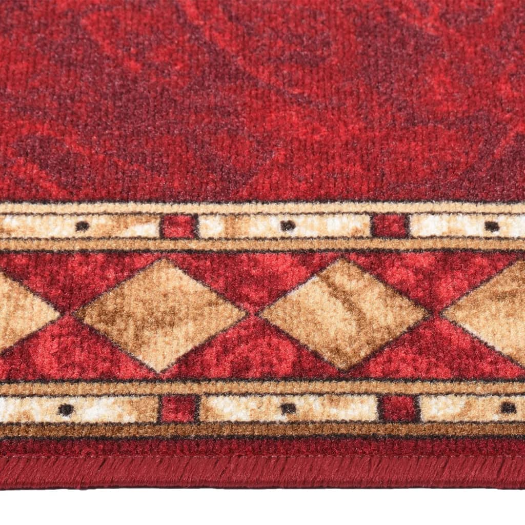 vidaXL Bieżnik dywanowy, czerwony, 67x150 cm, antypoślizgowy