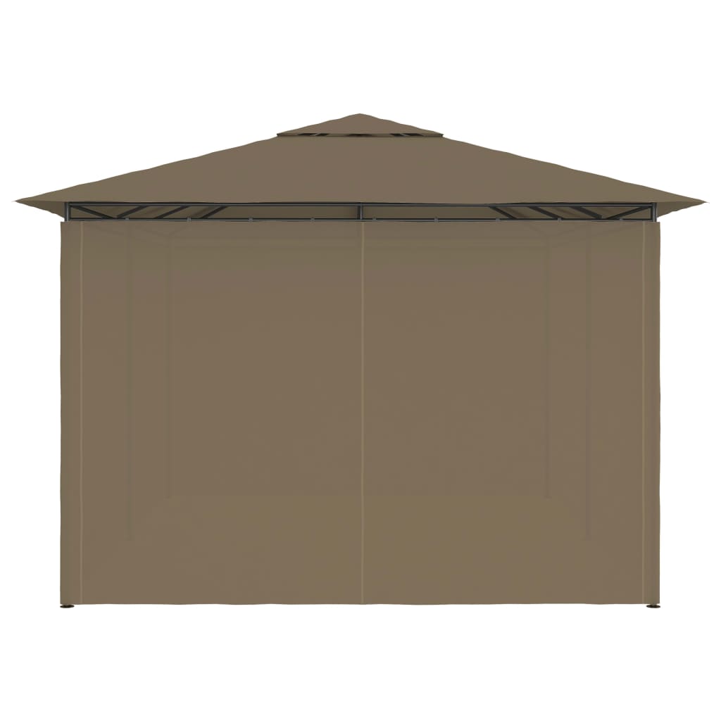 vidaXL Namiot ogrodowy z zasłonami, 4 x 3 m, taupe, 180 g/m²