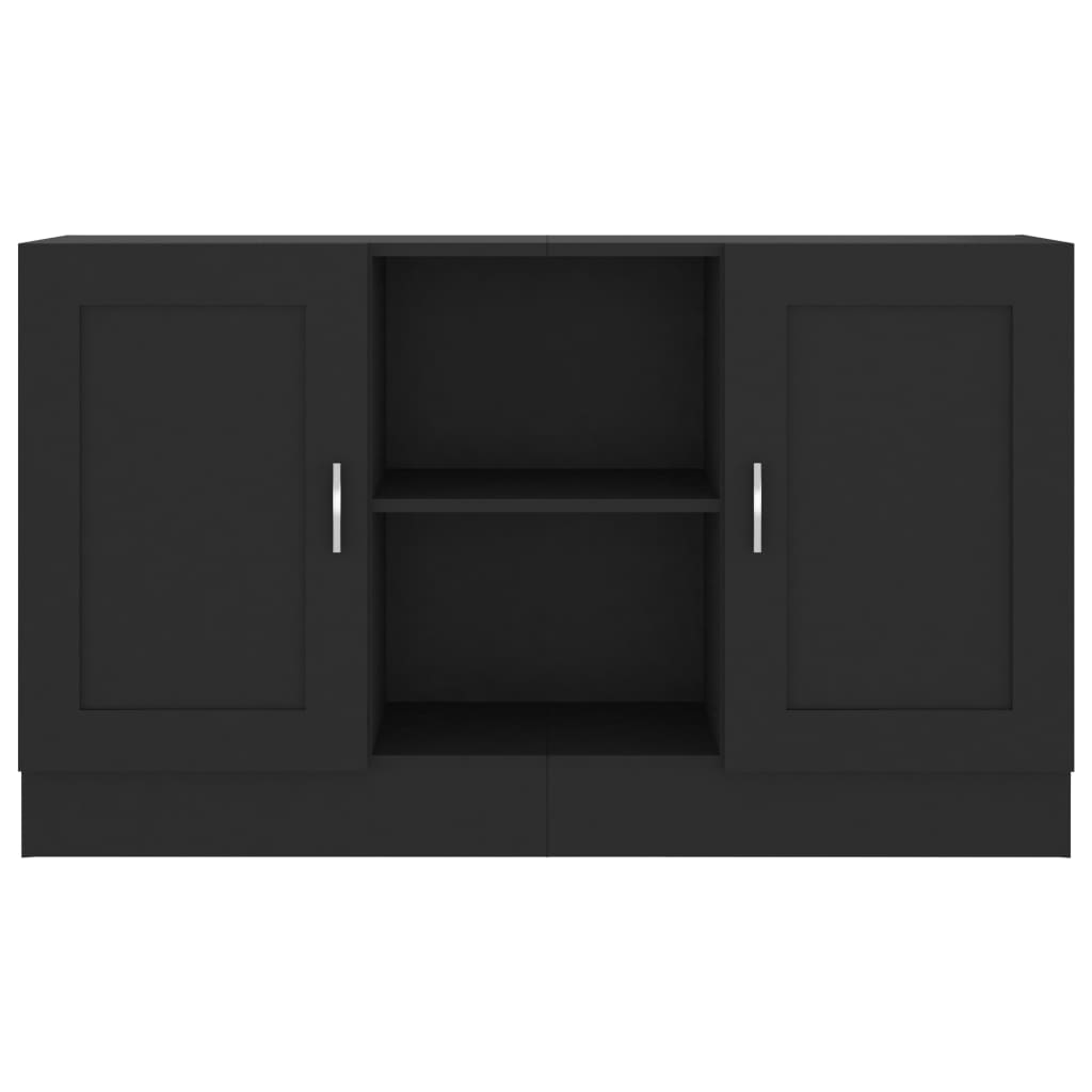 vidaXL Szafka, czarna, 120x30,5x70 cm, materiał drewnopochodny