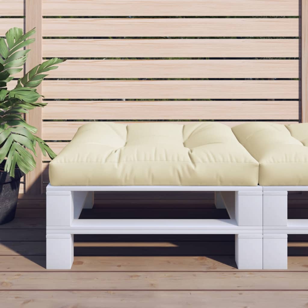 vidaXL Poduszka na sofę z palet, kremowa, 70x70x10 cm
