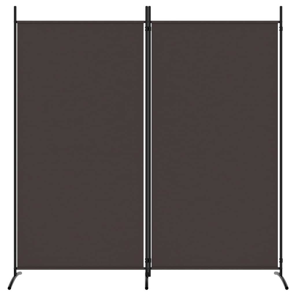 vidaXL Parawan 2-panelowy, brązowy, 175x180 cm, tkanina