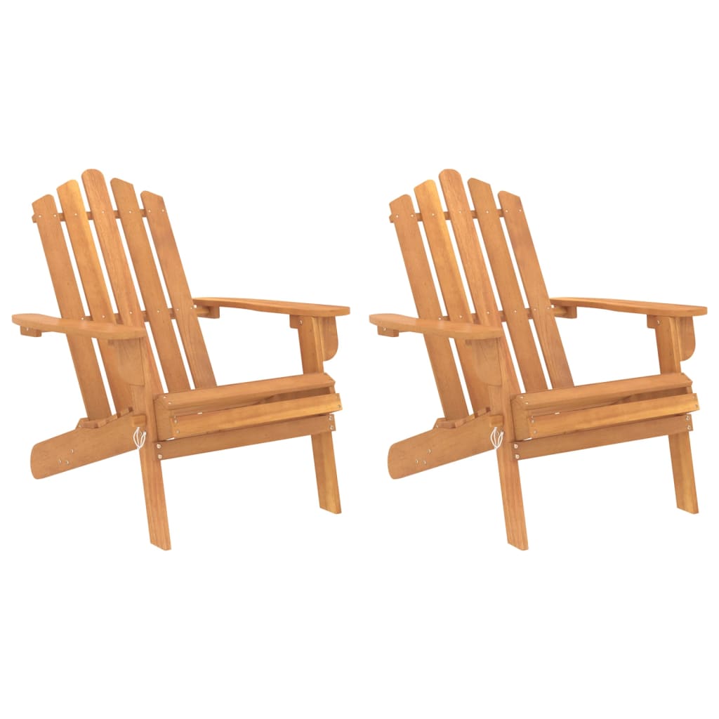 vidaXL Krzesła ogrodowe Adirondack, 2 szt., drewno akacjowe
