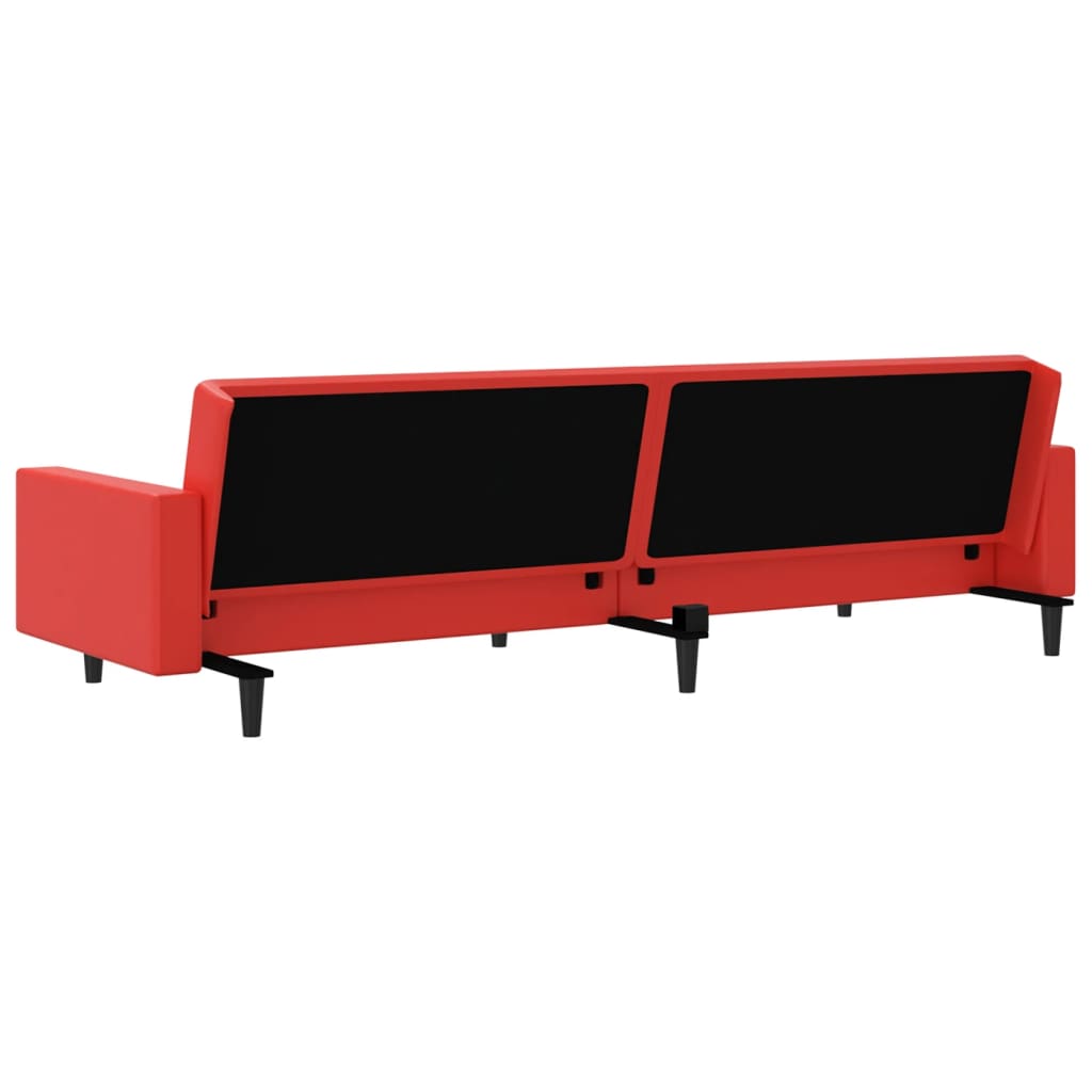vidaXL 2-osobowa sofa, czerwona, sztuczna skóra