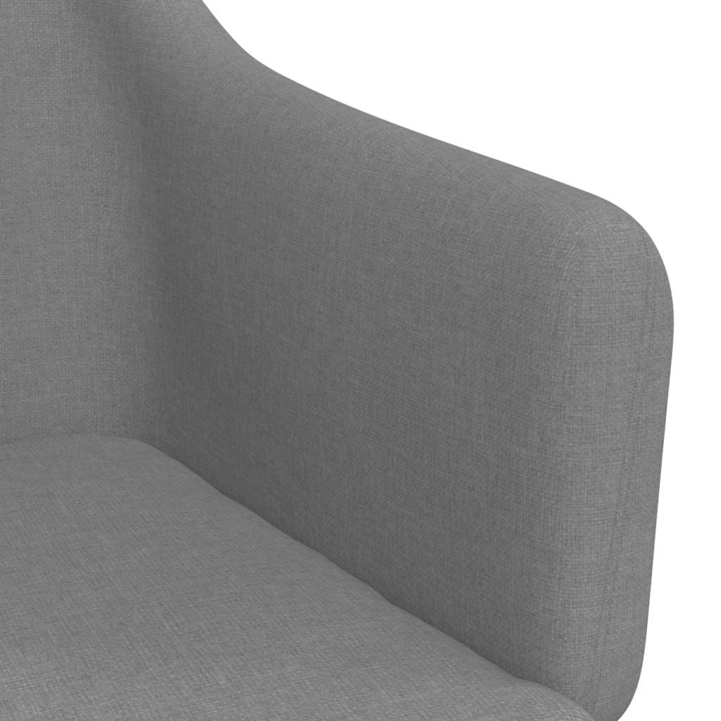 vidaXL Obrotowe krzesło biurowe, jasnoszare, obite tkaniną