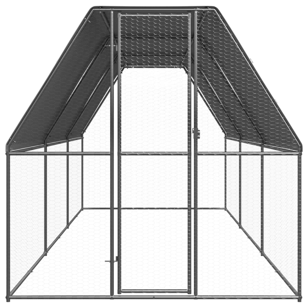 vidaXL Klatka zewnętrzna dla kurcząt, 2x6x2 m, stal galwanizowana
