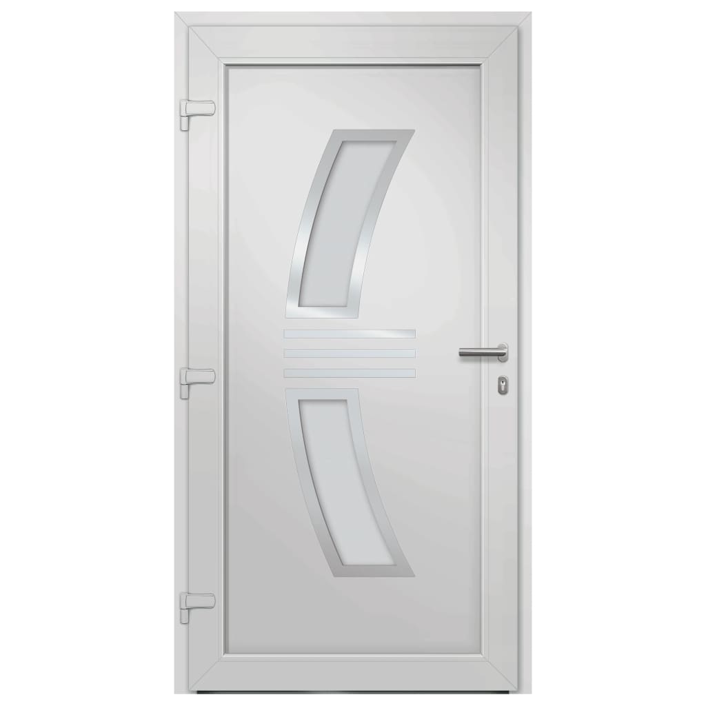 vidaXL Drzwi frontowe, białe, 98 x 208 cm
