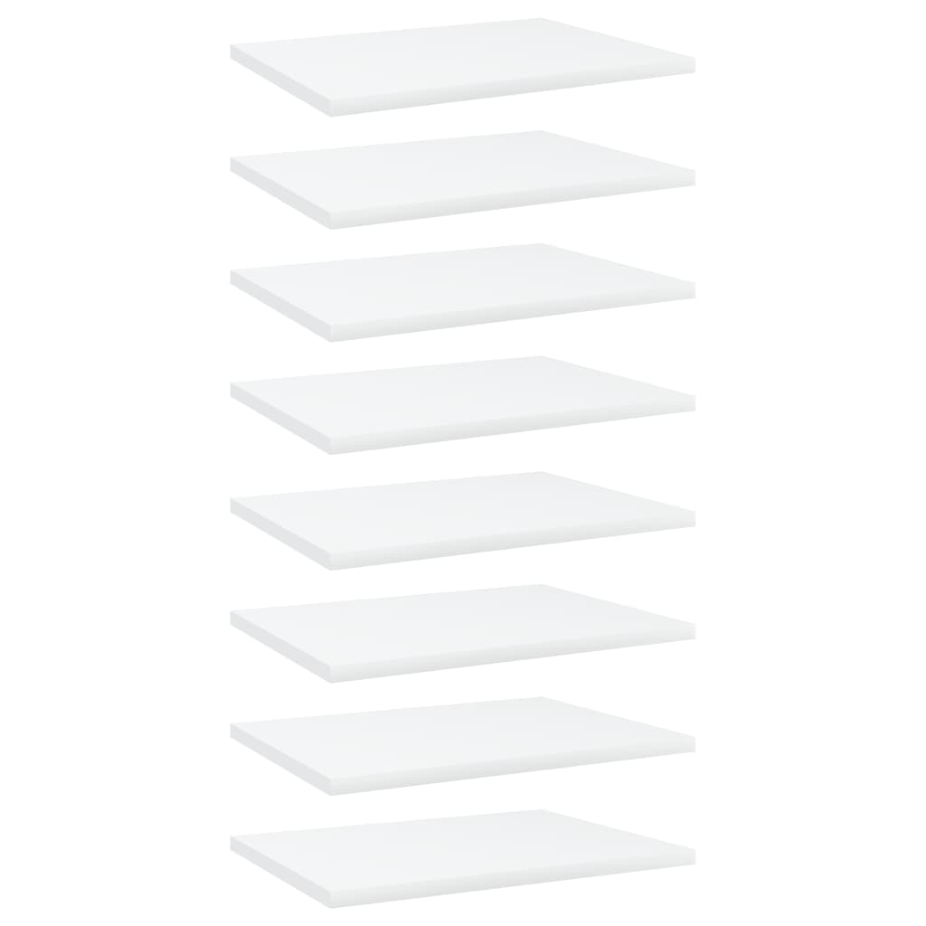 vidaXL Półki na książki, 8 szt., białe, 40x30x1,5 cm