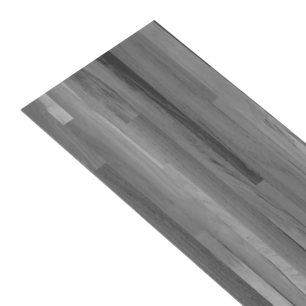 vidaXL Samoprzylepne panele podłogowe, PVC, 5,21 m², 2 mm, szare pasy
