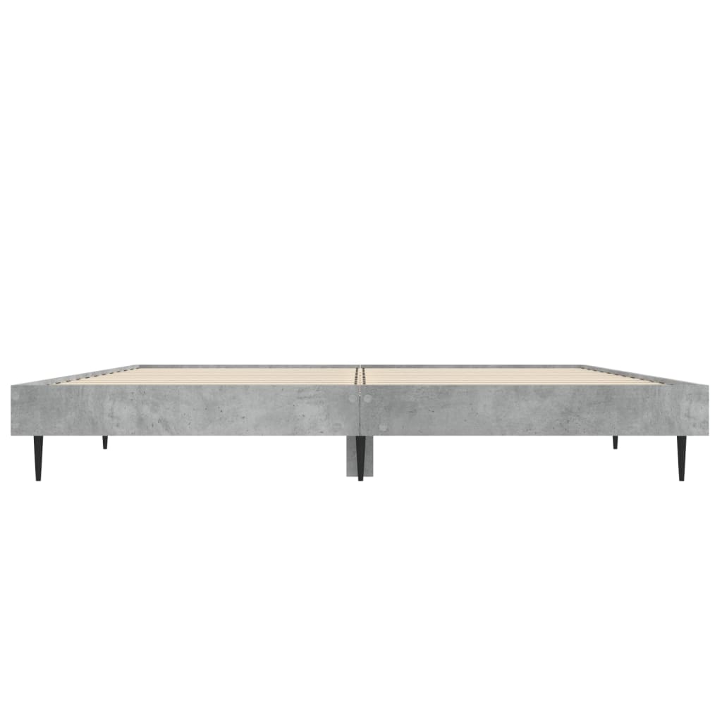 vidaXL Rama łóżka, szarość betonu, 120x190 cm, materiał drewnopochodny