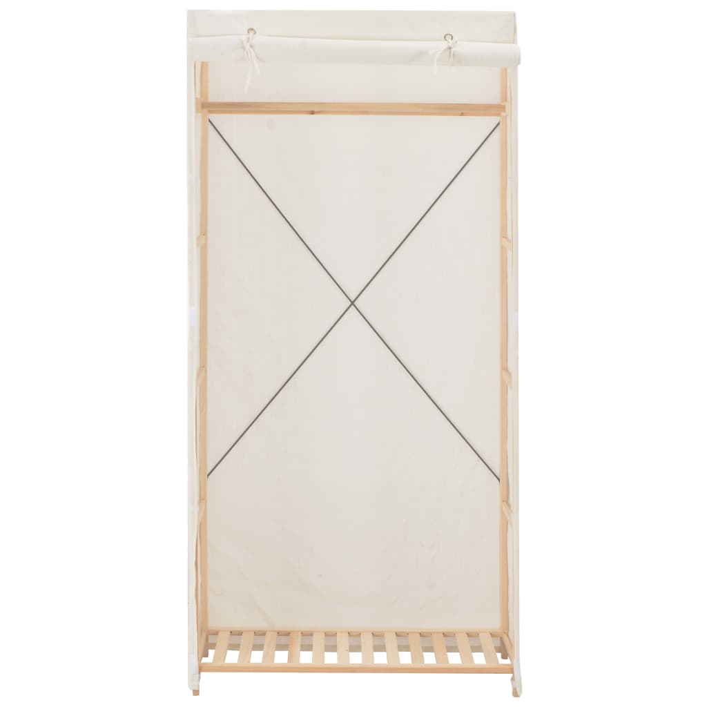 vidaXL Szafa, biała, 79 x 40 x 170 cm, materiałowa