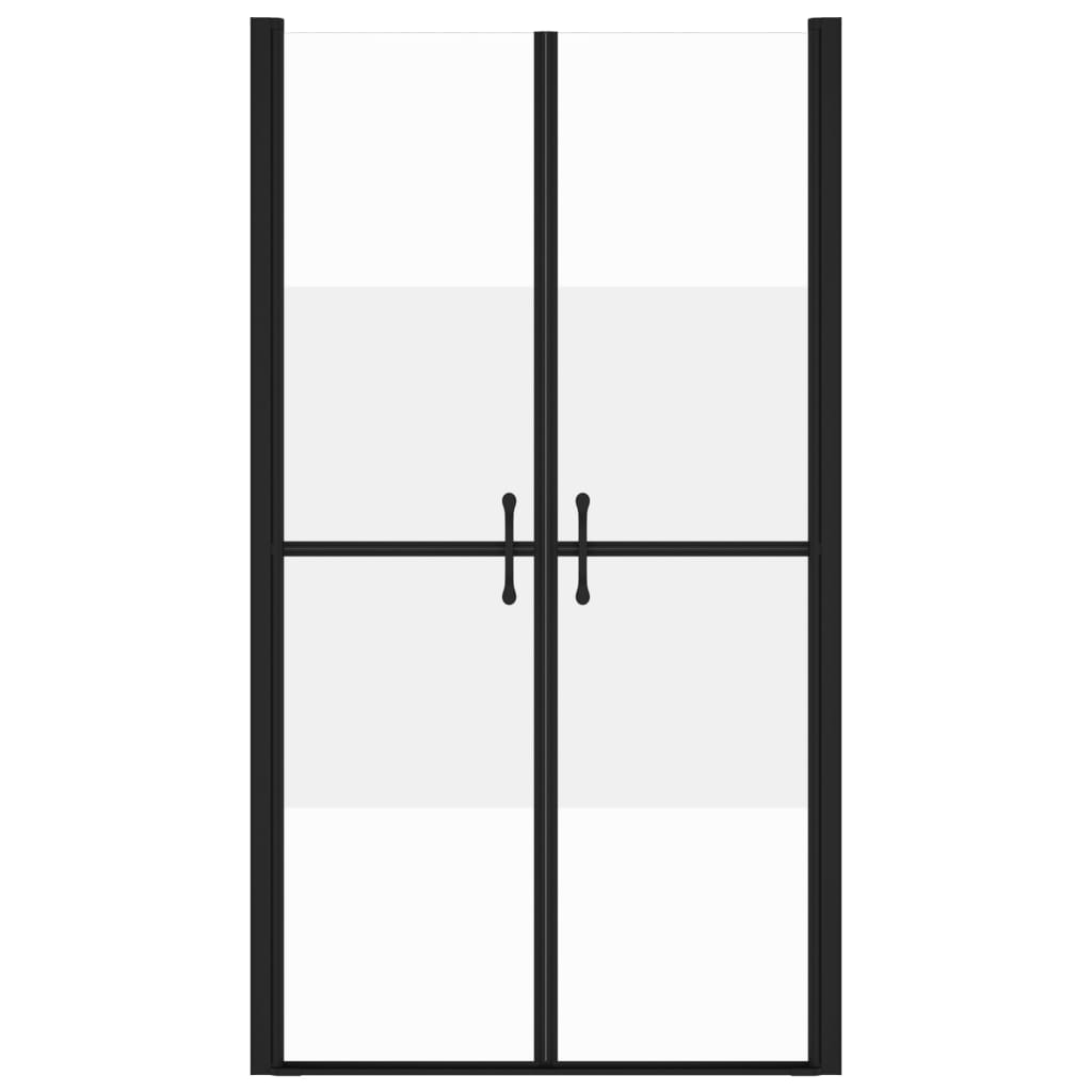 vidaXL Drzwi prysznicowe, szkło częściowo mrożone, ESG, (68-71)x190 cm