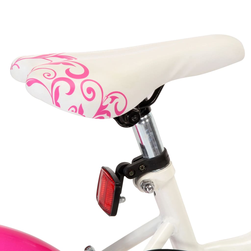 vidaXL Rower dla dzieci, 24 cali, różowo-biały