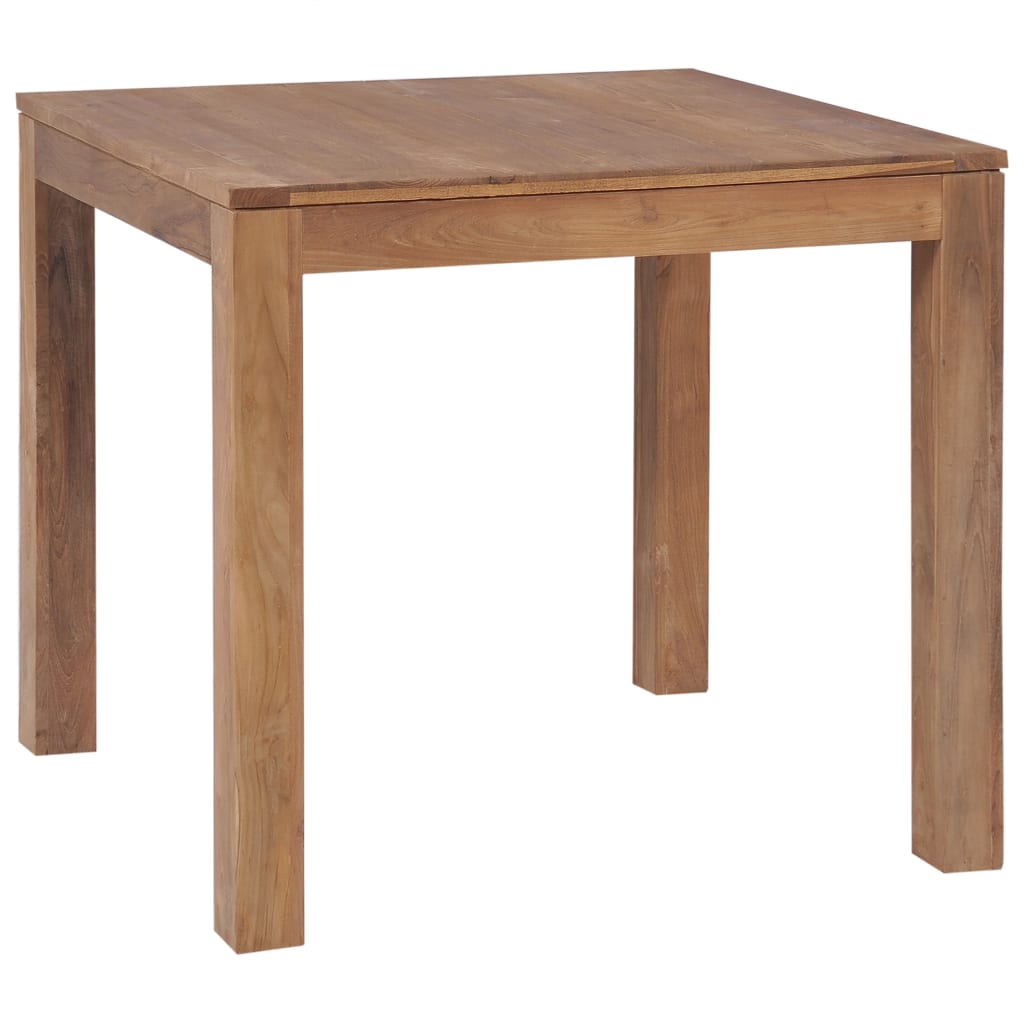 vidaXL Stół z drewna tekowego, naturalne wykończenie, 82x80x76 cm