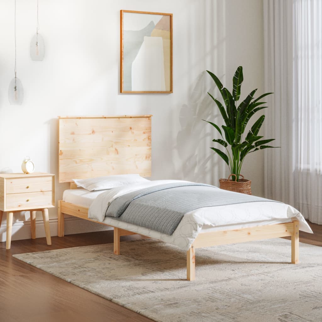 vidaXL Rama łóżka, lite drewno sosnowe, 100 x 200 cm