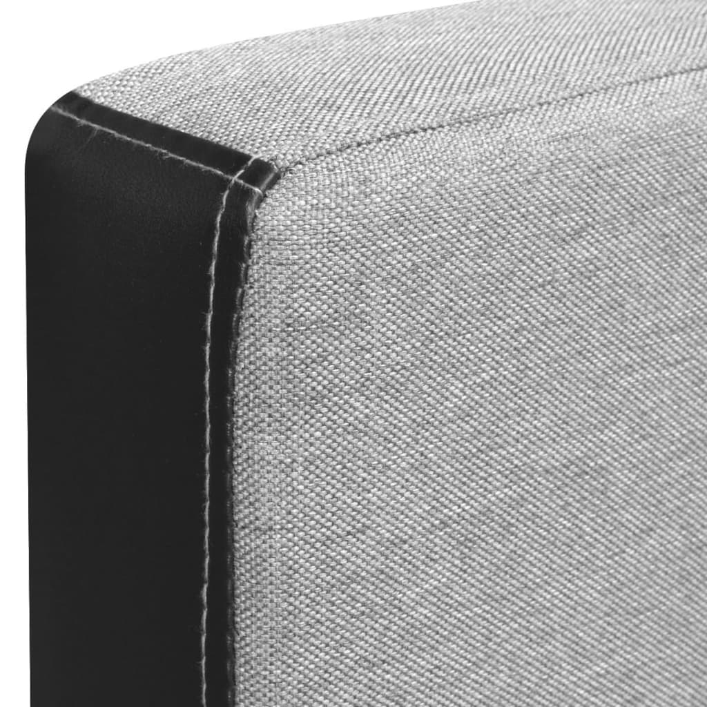 vidaXL Sofa narożna z tkaniny, 218x155x69 cm szaro-czarna