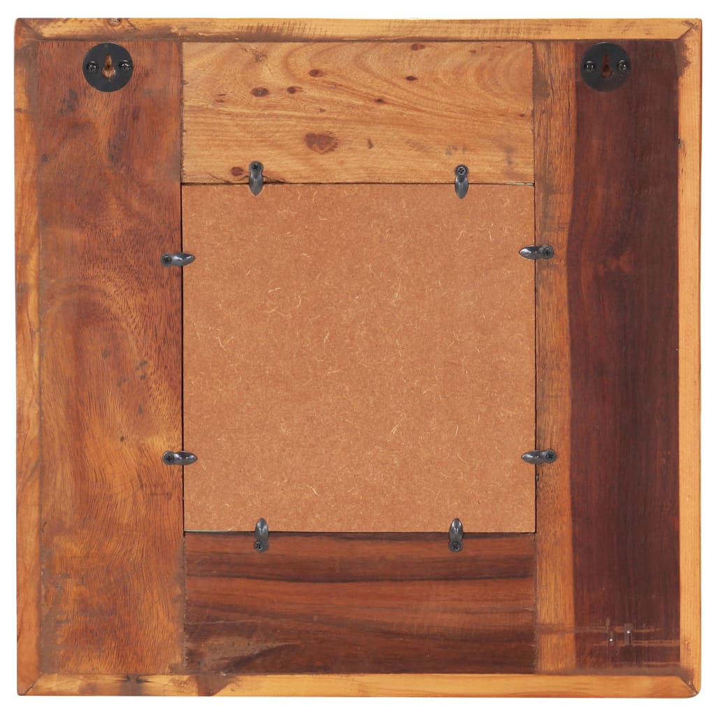 vidaXL Lustro z wizerunkiem Buddy, 50x50 cm, lite drewno z odzysku